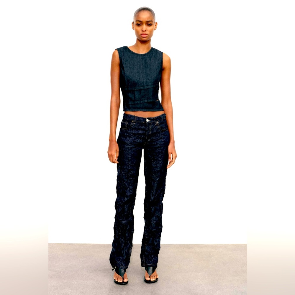 Zara wrinkle effect jeans